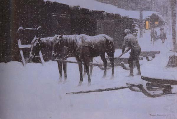 Frederic Remington The End of the Day (mk43) china oil painting image